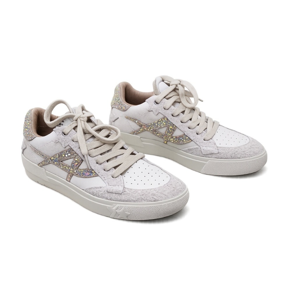 Ash Moonlight Strass Sneakers Women 38 White Leather Rhinestone Anthropologie